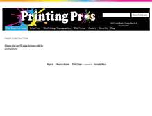 Tablet Screenshot of printshoppros.com